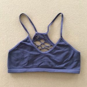 FREE PEOPLE NAVY BRALETTE